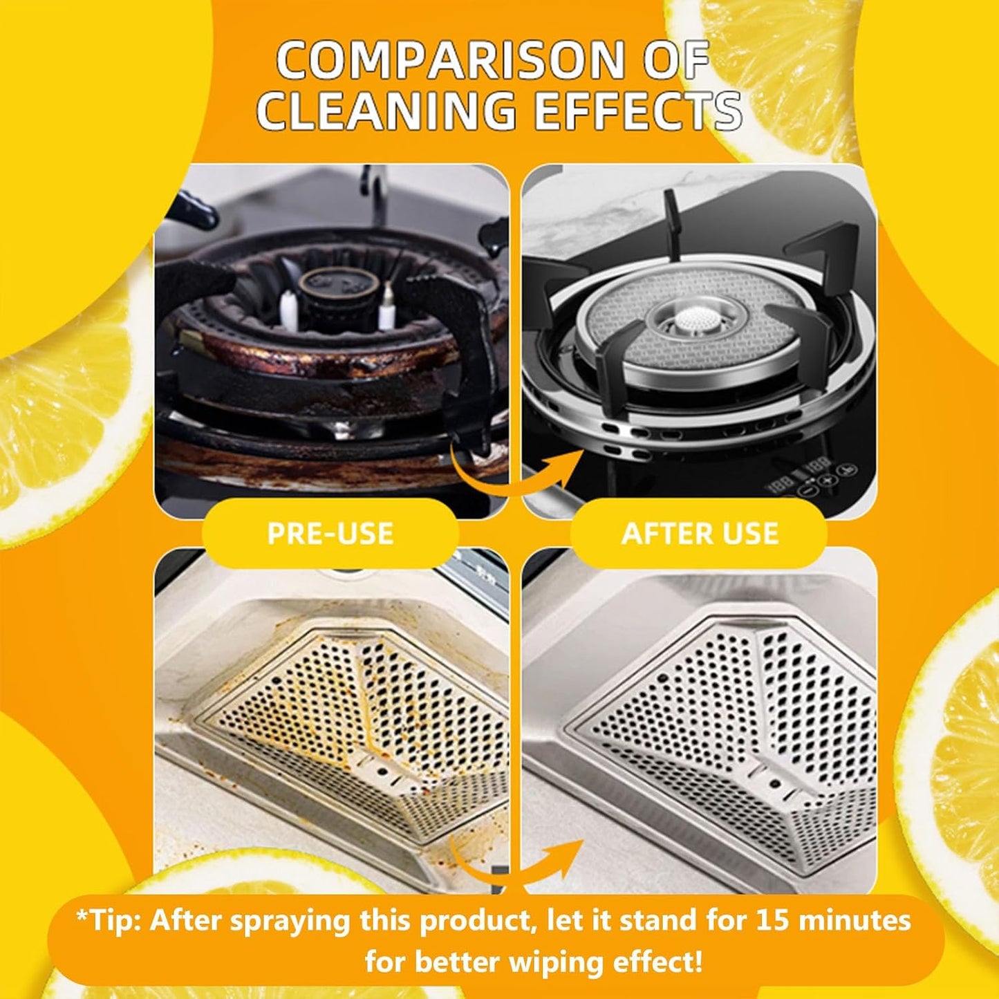 Liapu All Purpose Cleaner, Remove Stains Cleaning Spray, Kitchen Cleaner Spray, Heavy Duty Multi Purpose Degreaser Cleaner Spray Removes Grease, Grime, And Stains On Microwave & Oven & Stove Top
