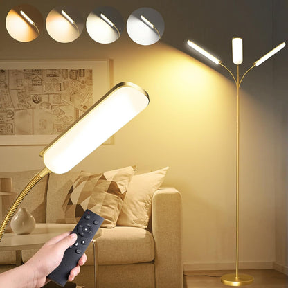 marctronic Floor Lamp, 18W 1800LM Super Bright LED Floor Lamp with Remote & Works with Smart Plug, Dimmable Timing Eye Caring Reading Lamps Floor Standing for Living Room Bedroom Office