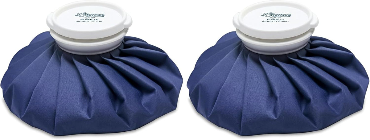 BICAREE Ice Pack for Injuries Reusable, Ice Bags Hot Water Bag for Hot & Cold Therapy and Pain Relief with Cover, No-Leak Elastic Breathable Ice Bag, Size 9"