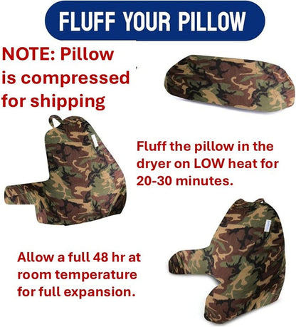 Reading Pillow for Bed with Arms Pockets for Adults, Large Grey | Bed Pillow for Sitting Up for Nursing, Breast Feeding, Bedrest or Relief from GERD or Heartburn; Removable, Washable Cover