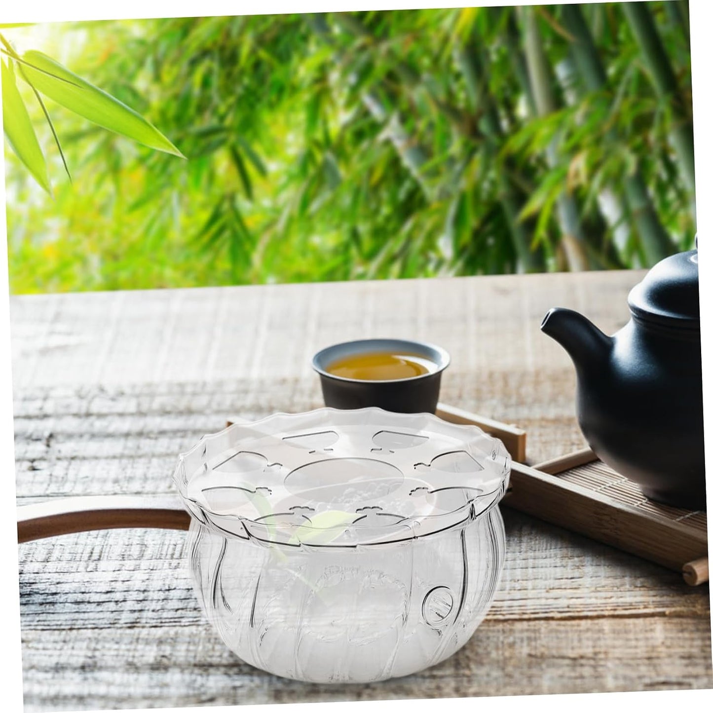 Glass Tea Warmer Elegant Transparent Design for Teapots Beverages for Desk Use Multipurpose Candle Heating Stand Easy to Clean Maintain Tea Accessories
