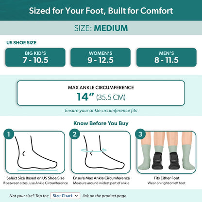 BraceAbility Plantar Fasciitis Night Splint Sock - Plantar Fascia Boot for Sleeping, Achilles Tendonitis Relief, Foot Drop, Heel Pain - Planter Facetious Brace for Women and Men - Gray (L)