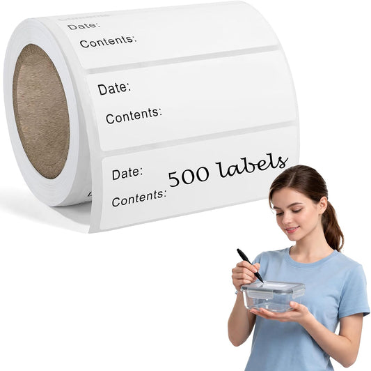 Freezer Labels 1 x 3 in, Waterproof Easy Peel