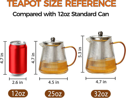 Glass Teapot with Removable Infuser, 32 oz (950 ml)