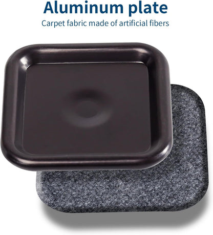 Ezprotekt 1.63" Round Carpet Bottom Furniture Caster Cups, 16 Pcs Reusable Furniture Coasters, Felt Furniture Sliders Pads to Protect Hardwood, Tile or Carpetd Floors from Scratches (Dark Brown)