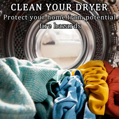 Dryer Vent Cleaner Kit with Vacuum Hose Attachment - Universal Dryer Lint Vacuum Tool for Clothes Dryer Cleaning, Flexible Hose & Lint Trap Vacuum Attachment for Most Vacuum Cleaners
