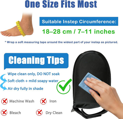 Toe Ice Pack for Pain Relief, Ice Packs for Toes and Forefoot, Flexible Cooling Packs for Broken Toes & Surgery Recovery, Bunion Discomfort, Adjustable Strap, External Seam Design, 2PK