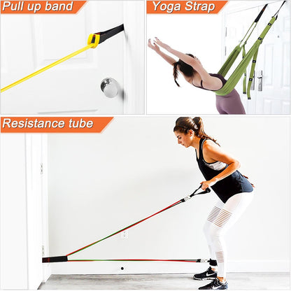Manificent Door Anchor for Resistance Bands, Heavy Duty Padded Door Anchor System Door Hook, Must-Have Workout Exercise Bands Attachment Compatible for Loop Bands, Resistance Tube