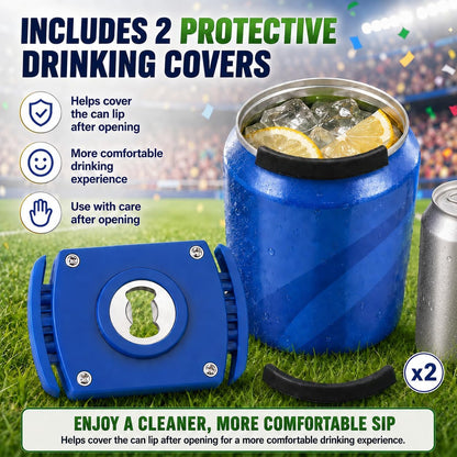 Aluminum Can Opener,Can Top Remover,Beer-Soft Edge-Soda-Can Opener(Blue) | Handheld Safety Manual Can Opener,For 8-19 Oz aluminum Soft Edge Cans, Home,Kitchen,Bar,Camping and DIY projects Tool