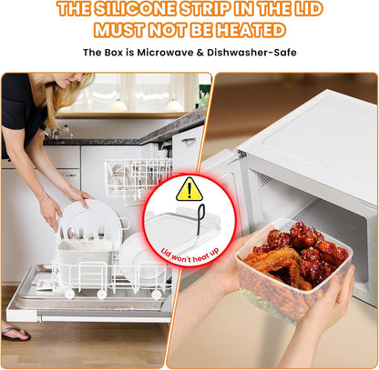 Fruit Storage Containers for Fridge - 5 PCS Poduce Containers for Fridge - with Removable Drain Basket - Keep Fruit Lettuce Berry Vegetables Meat Food Stay Fresher Longer