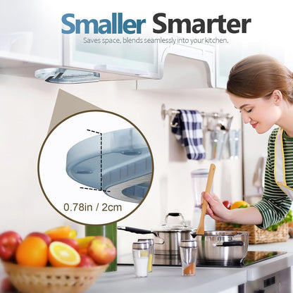 Under Counter Jar Opener for Seniors with Arthritis, Stainless Steel Mounted Lid Opener with Non-Slip Double Grooves, Easy One-Handed Bottle & Can Opener for Weak Hands, Space-Saving Kitchen Aid