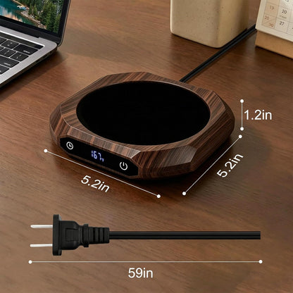 Coffee Mug Warmer with Timer for Desk, Auto Shut Off, Pink | 40W Fast Warmer & 3 Temp; Smart 1-12H Timer & Auto Shut-Off; Compact Pink Hot Plate for Desk; Ideal Gift for Mom & Wife