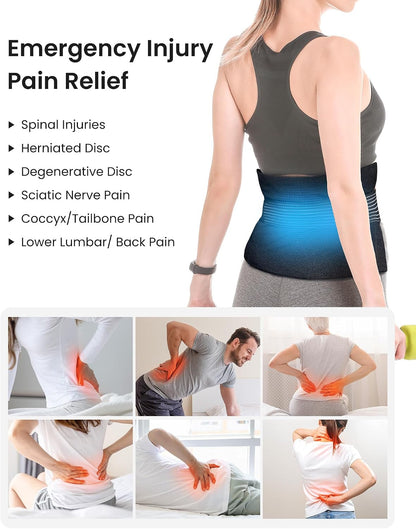 2 Ice Packs for Injuries Reusable, Cold and Hot Packs for Injuries, Joint Pain, Muscle Soreness, and Body Inflammation, Adjustable Ice Packs Wraps for Knees, Back, Shoulders, Arms, and Legs