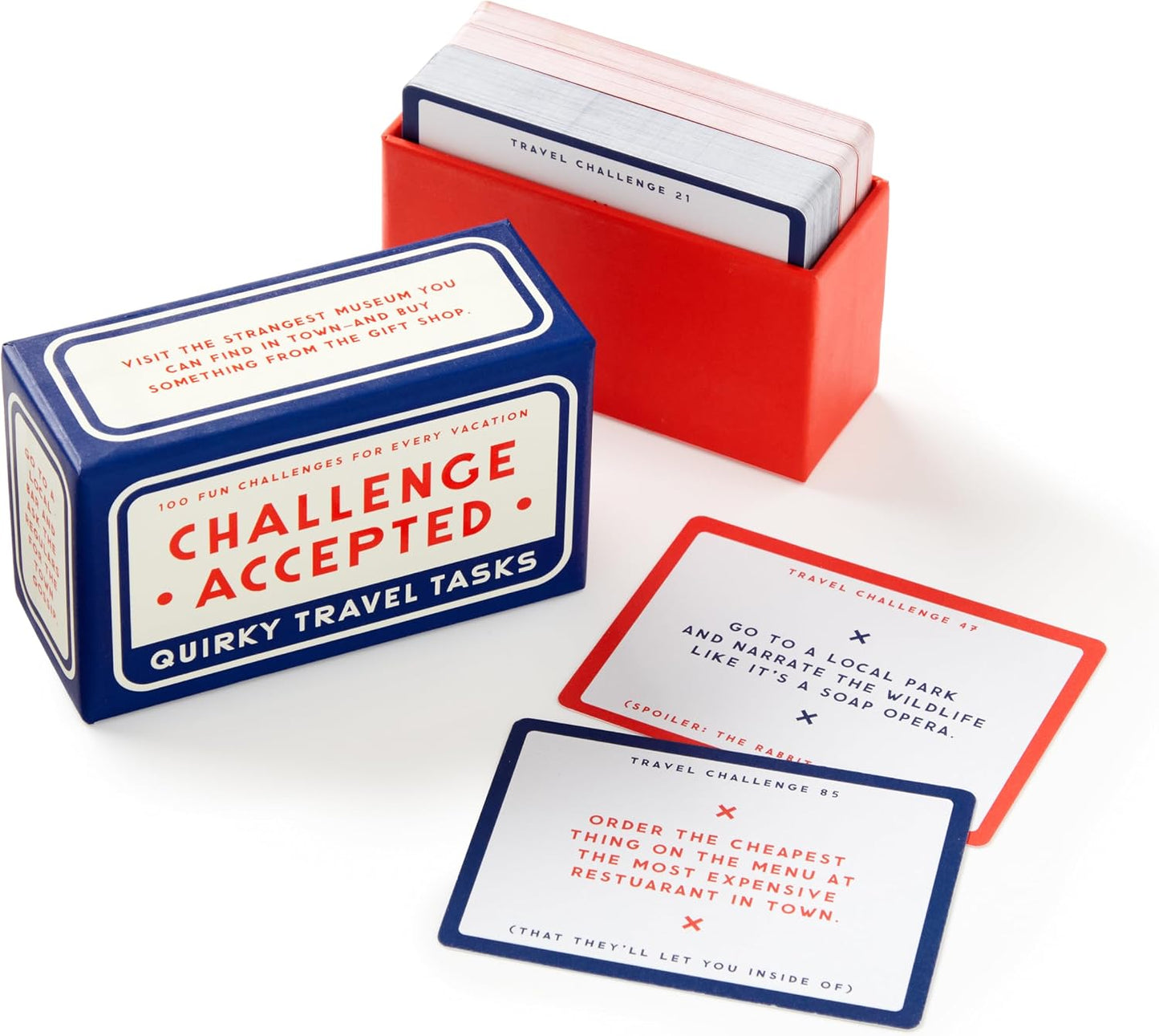 Brass Monkey - Challenge Accepted – Travel Tasks Deck of 100 Double Sided Unique Challenge Cards