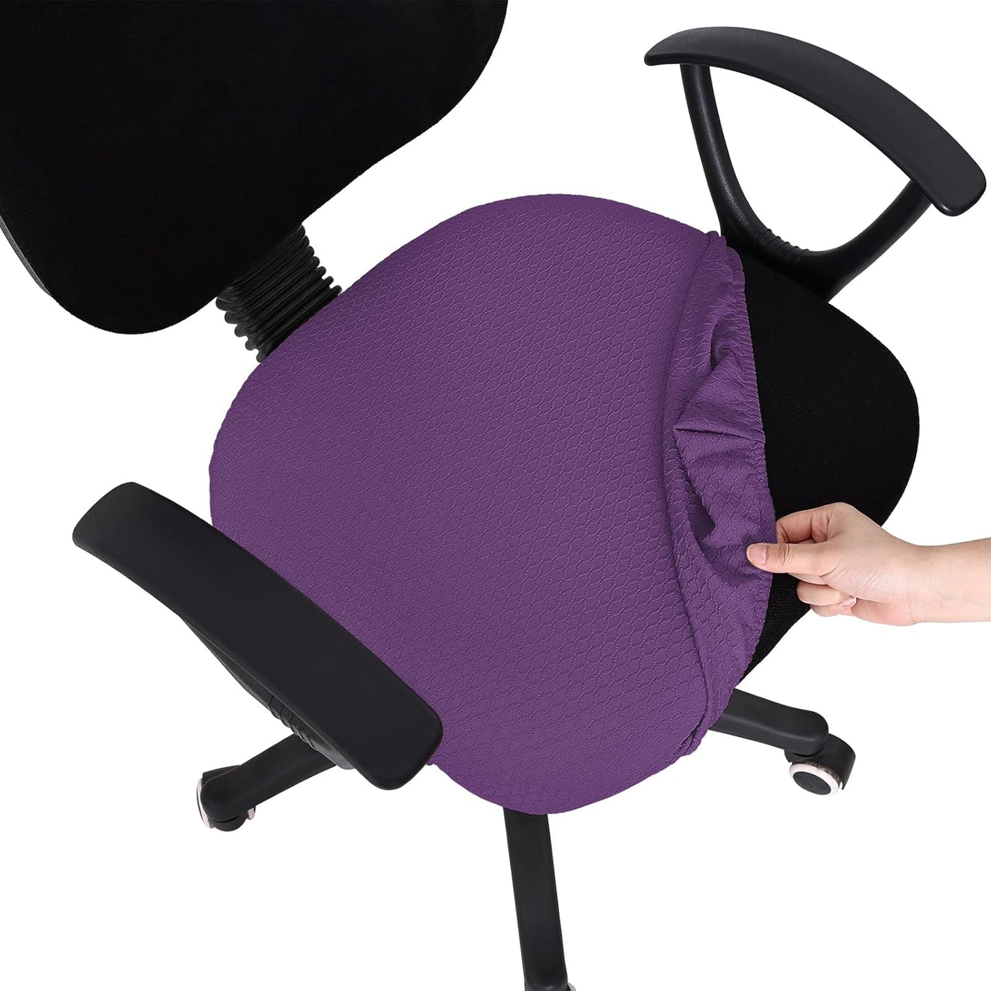 Smiry Office Computer Chair Armrest Covers, 2PCs Anti-dust Arm Rest Pad | Removable Washable Desk Chair Arm Pad Covers, Grey