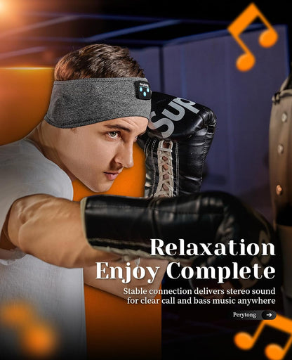 Perytong 2 Pack Sleep Headphones, Sleeping Headphones | Bluetooth Headband with Ultra-Thin HD Stereo Speaker, Wireless Headphone for Sports, Insomnia, Yoga, Air Travel, Meditation