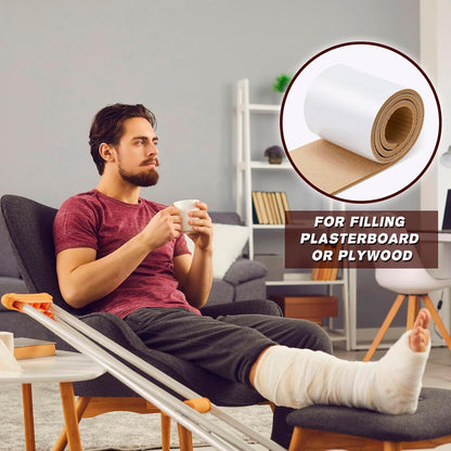 Jecery Adhesive Felt Roll, 1/4" X 6" X 1.25 Yard, Beige | Self-adhesive Padding for Foot Support, Pressure Relief, Furniture Protection, Splint Lining Cushion