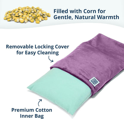 Microwave Heating Pad - Moist Heat Warm Compress for Back, Neck and Cramps