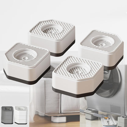 Anti Vibration Pads for Washing Machine, 1.8/3/4 Inch Washer Dryer Height Risers with Non-Slip Rubber Feet, Heavy Duty Anti Vibration Pads for Laundry Appliances(Grey 4 Pack, 3 inch)