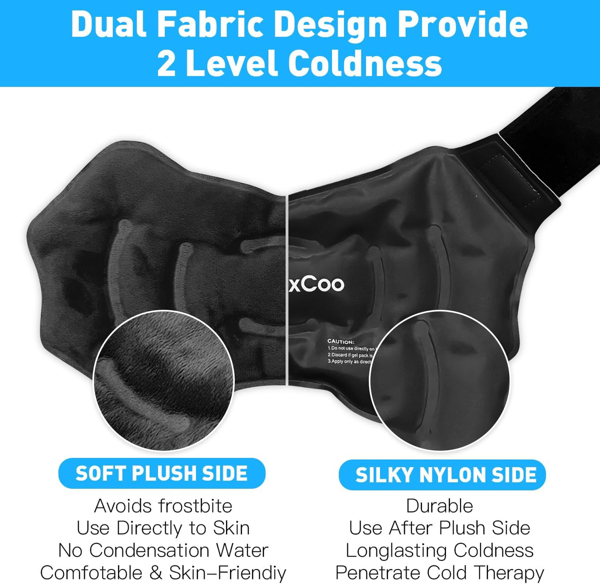 RelaxCoo Ankle Ice Pack Wrap for Swelling, Reusable Gel Ice Pack for Ankle Injuries, Cold Compress Therapy for Foot Pain Relief, Achilles Tendonitis, Plantar Fasciitis, Sprains
