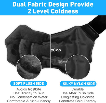 RelaxCoo Ankle Ice Pack Wrap for Swelling, Reusable Gel Ice Pack for Ankle Injuries, Cold Compress Therapy for Foot Pain Relief, Achilles Tendonitis, Plantar Fasciitis, Sprains