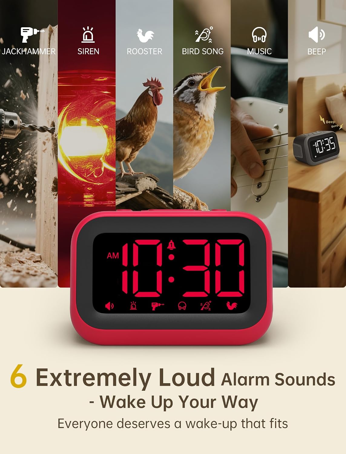 Acedeck Super Loud Alarm Clock: 115dB Wake-Up Power