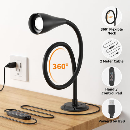 LED Neck Reading Light, Bendable Rechargeable Book Light 110-hr Lasting