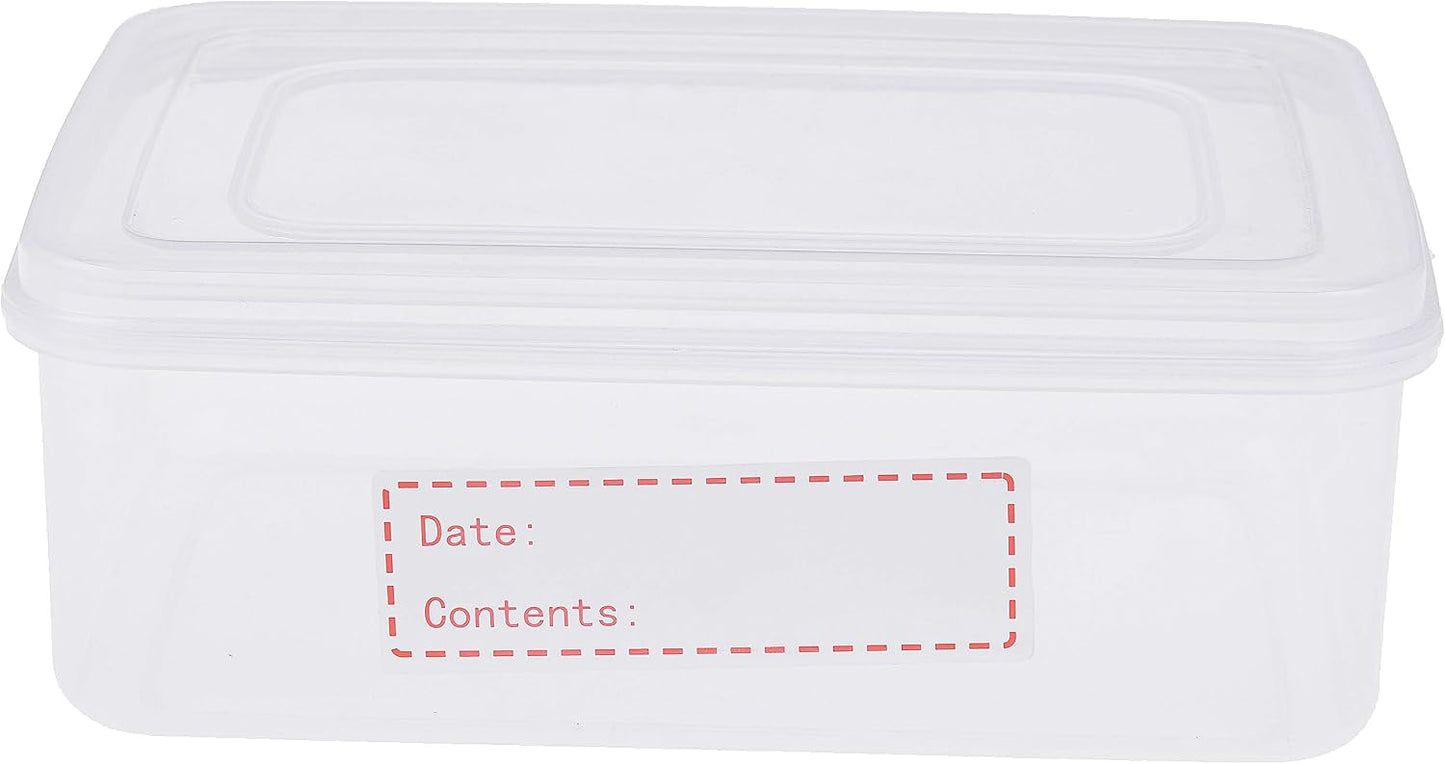 XGOOD 900 Pieces Removable Food Storage Labels, 3 Rolls (Red, Yellow, Green), 3x1in, Freezer & Refrigerator Labels