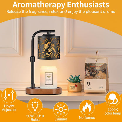 kobodon Candle Warmer Lamp with Timer Dragonfly Electric Candle Lamp Warmer