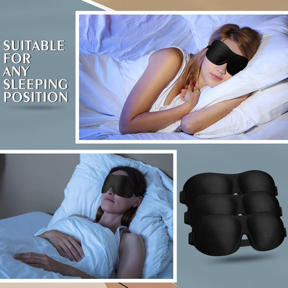 Bonuci 20 Pack Sleep Mask Blackout 3D Eye Mask for Ultralight Sleeping Night Blindfold Eye Covers with Adjustable Strap for Men Women Travel Gift Back and Side Sleeper (Dark Purple)