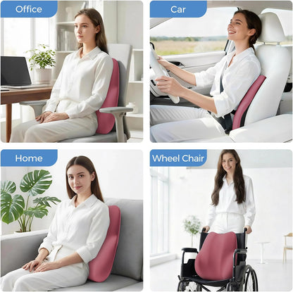 BEBAS Ergonomic Lumbar Support Pillow for Car, Memory Foam Car Back Cushion