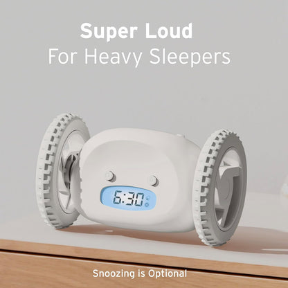 CLOCKY Alarm Clock on Wheels – Loud Rolling Alarm Clock for Heavy Sleepers