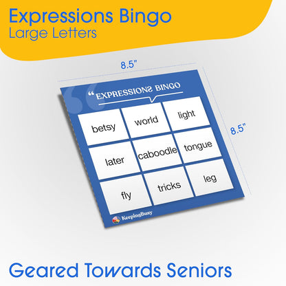 Keeping Busy Expressions Set 1 Dementia Activities for Seniors | Alzheimer Products for Elderly Patients | Fun Memory Game Toy & Cognitive Brain Puzzle for Senior Citizens w/Memory Loss or Alzheimers