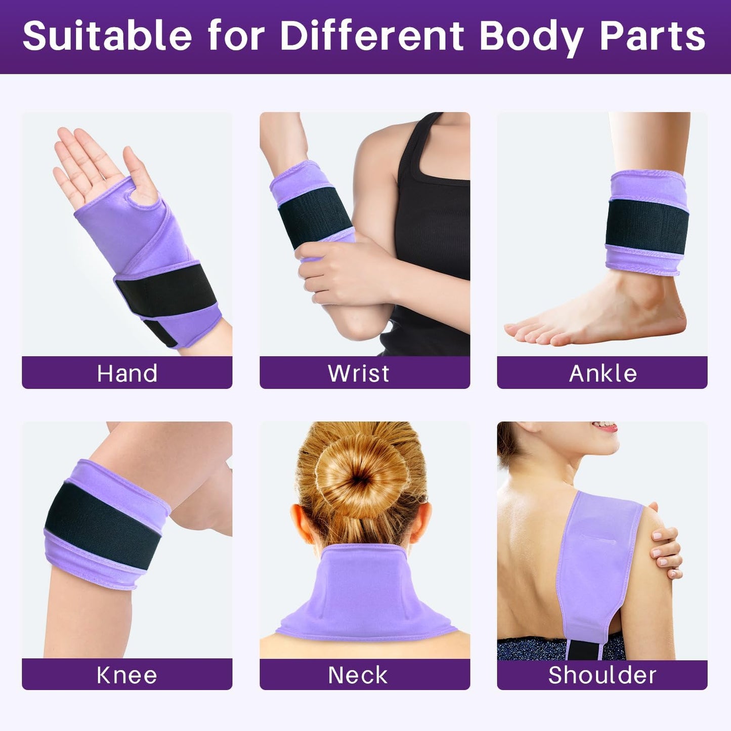 Wrist Ice Pack Wrap for Carpal Tunnel, Gel Ice Packs for Injuries Reusable | for Wrist Hand Foot Ankle Knee Leg Pain Relief, Hot Cold Compress Therapy Bandage Surgery Recovery Gifts Men Women