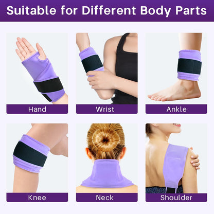 Wrist Ice Pack Wrap for Carpal Tunnel, Gel Ice Packs for Injuries Reusable | for Wrist Hand Foot Ankle Knee Leg Pain Relief, Hot Cold Compress Therapy Bandage Surgery Recovery Gifts Men Women