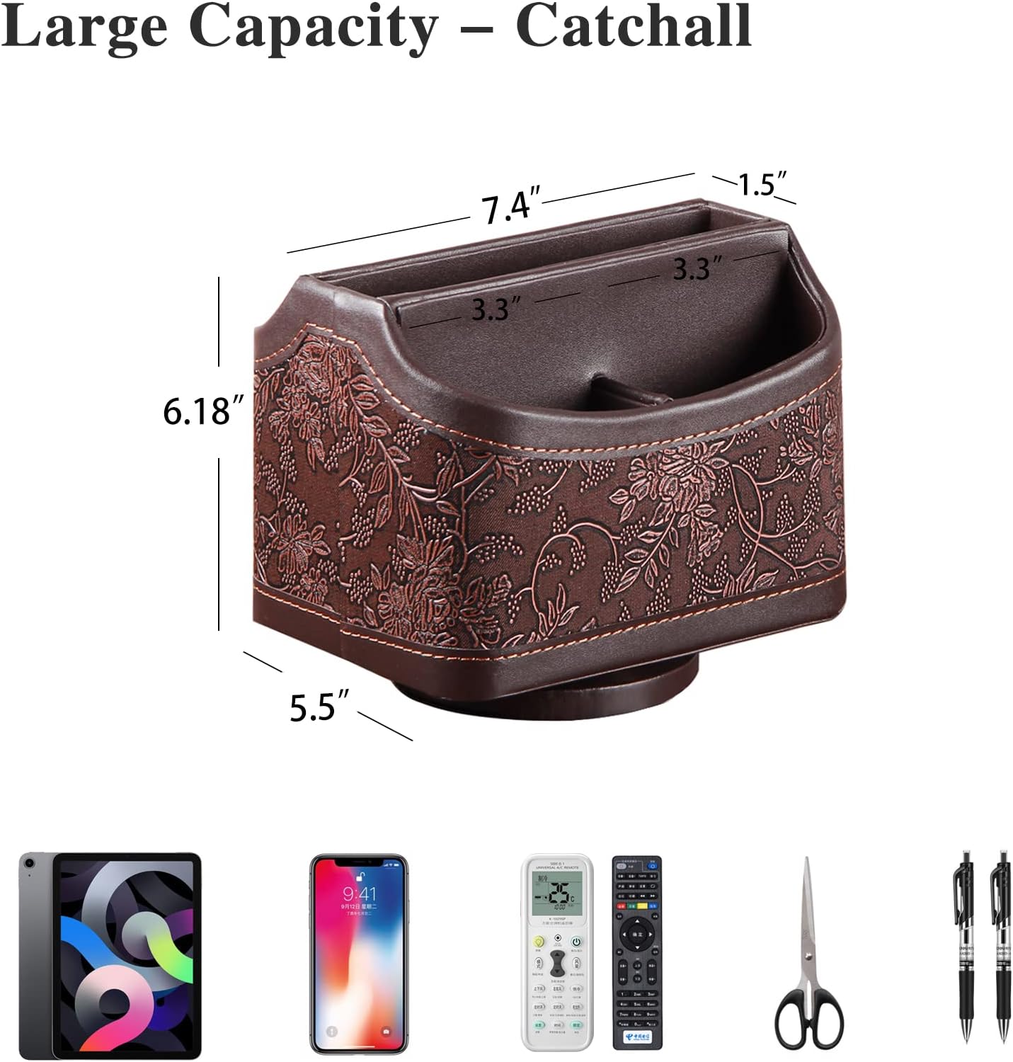 360° Rotatable Remote Control Holder,TV Remote Caddy for Nightstand Table