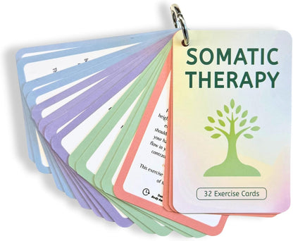 Somatic Therapy Cards for Nervous System Regulation – Self-Care & Coping Skills Exercise for Mental Health Therapists, Mindfulness & Anxiety Relief Tools, Ideal Mental Health Gifts & Therapy Games
