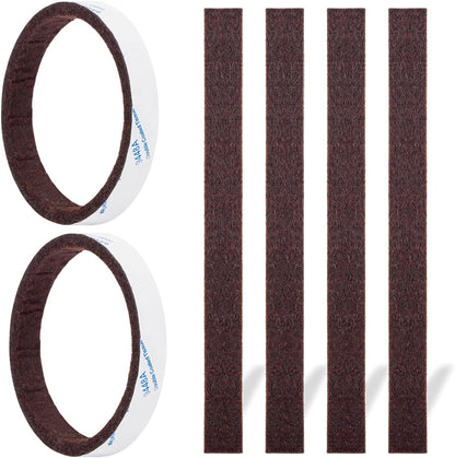 Felt Strips with Adhesive Backing, Felt Tape with Adhesive Backing, Felt Furniture Strips 2 Pack Roll 1/2x 60 Inches Black, Felt Strips for Furniture