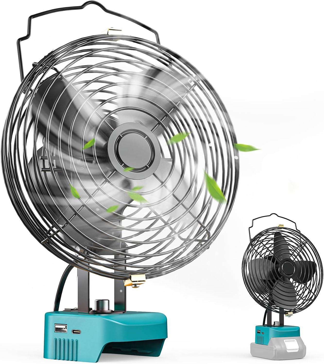 Ecarke 4" Clip Fan Compatible with Milwaukee 18V Battery (Tool Only) 3-Speed Cordless Clip-On Fan with 360° Rotation Low Noise Portable Desk Fan for Camping Jobsite Tent Fishing Outdoor