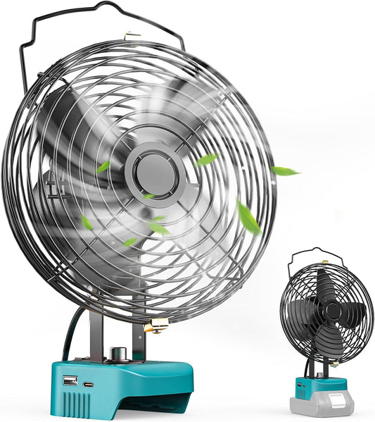 Ecarke 4" Clip Fan Compatible with Milwaukee 18V Battery (Tool Only) 3-Speed Cordless Clip-On Fan with 360° Rotation Low Noise Portable Desk Fan for Camping Jobsite Tent Fishing Outdoor