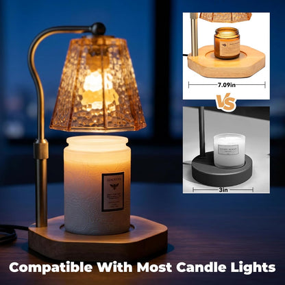 LALISU Candle Warmer Lamp with Timer Electric Candles Light Birthday Gifts