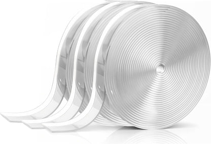 Alien Draft Insulation Tape Transparent Silicone Weather Stripping Door Seal Strip and Under Door Draft Stopper for Windows and Door Bottoms As Seen On TV (20 Feet - 2 Rolls)