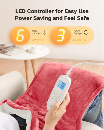 iDOO Heating Pad for Back Pain Relief, Birthday Gifts for Men Women Her Mum, FSA Eligible Items Only List, Weighted Heating Pad for Neck & Shoulders, ETL Electric Heat Pad, 24"x33"