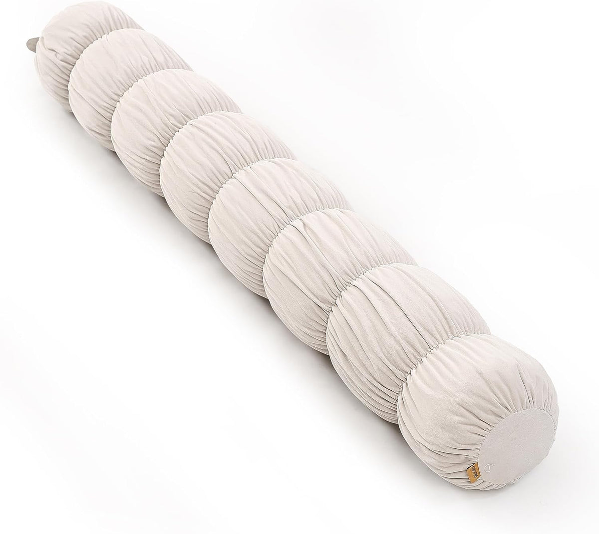 Pat. Pend. Long Bolster Pillow for Bed, 39 Inch, Misty White