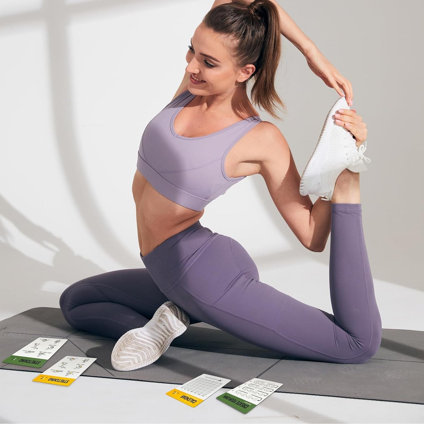 Bodyweight & Dumbbell Workout Cards - 100 Large 5"x3.5" Exercise Cards with 24 Strength Moves, Home & Gym Fitness Cards for Men & Women, Beginner Fitness Guide