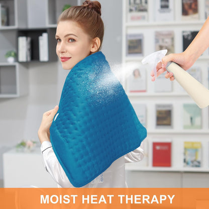 Heating Pad,Heated Blanket,Heating Pad for Back Neck,Grey,24x12 Inch | Electric Heating Pad,Dry/Moist Heat Heating Pads,Heating Pads for Shoulder,Abdomen,Heat Pad for Women Men,Birthday Gift