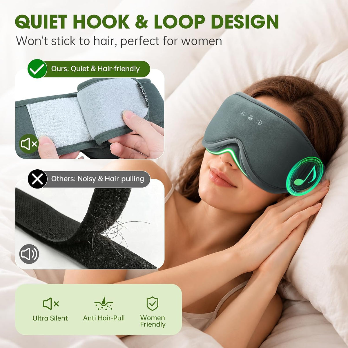 Sleep Mask with Bluetooth 5.4 Headphones, Removable 3D Eye Cups, Timing Sleeping Headphones for Side Sleepers, Wireless Music Eye Mask Speakers for Men, Women, Tech Gifts, Pink