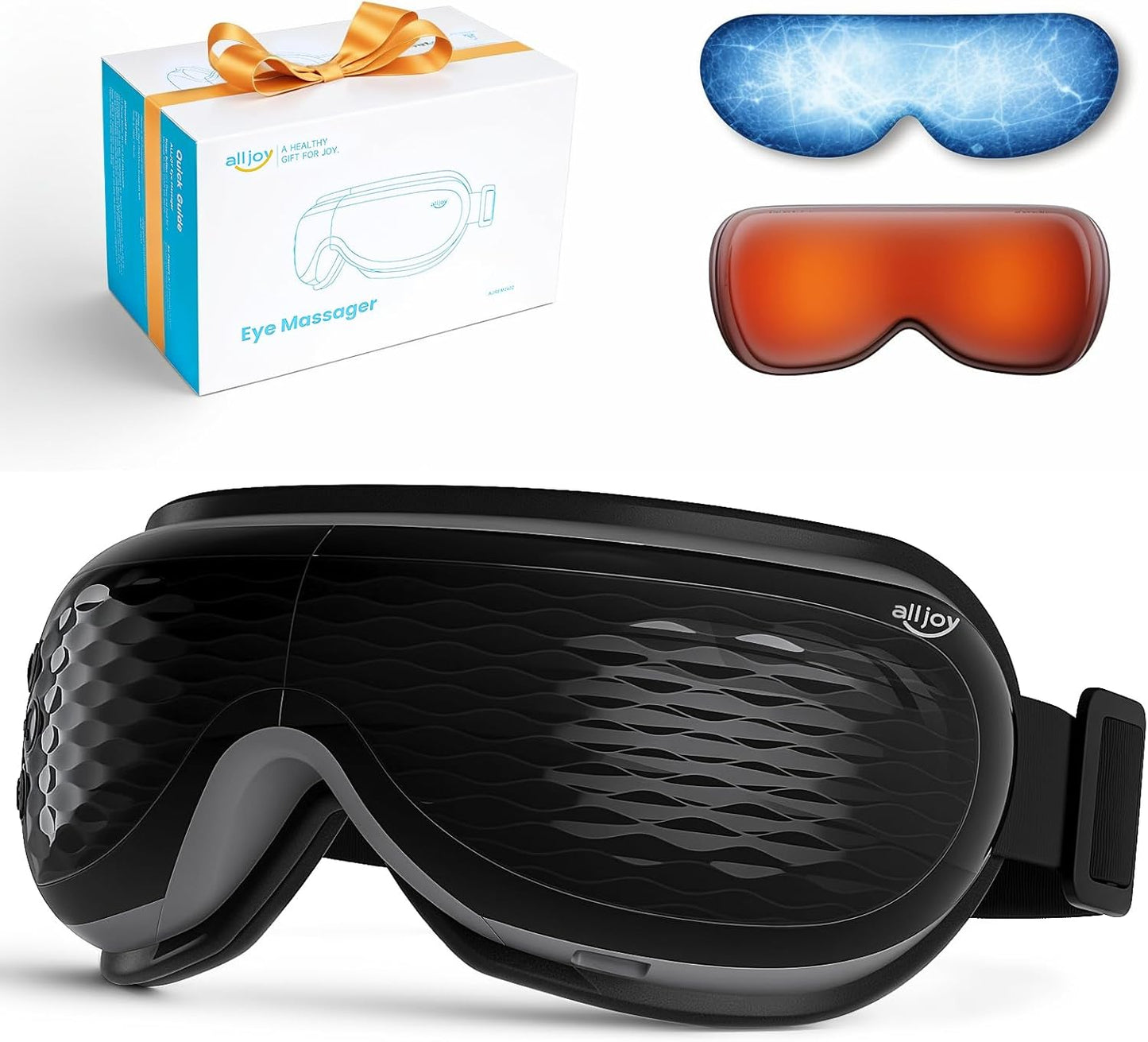 ALLJOY Eye Massager with Heat and Cooling, FSA Eligible HSA | Eye Massager with Removable Gel Mask, Birthday Gifts for Women Men Her Him Eye Care Devices for Migraine, Reduce Dry Eyes
