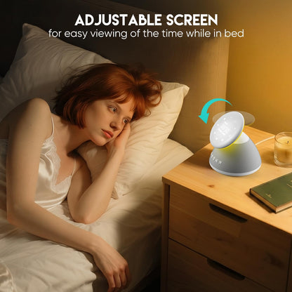 White Noise Sound Machine for Sleeping with Night Light 50 Soothing Sounds | 9 Colors Adjustable Brightness Auto-Off Timer Alarm Clock Touch Screen Control Sleep Sound Machines for Baby Adults Home