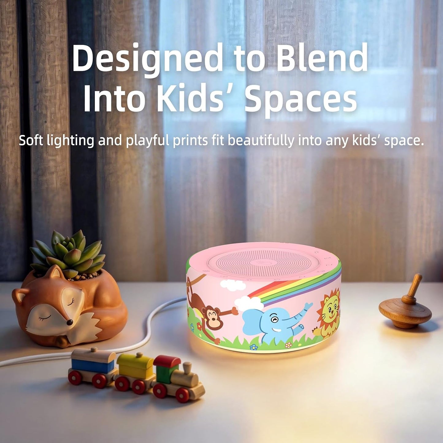 Kipcush White Noise Machine for Baby & Adults, 30 Soothing Sounds, Sleep Sound Machine with 8 Color Night Light, Memory Function, White Noise for Sleeping, Nursery, Office, Travel & Relaxation